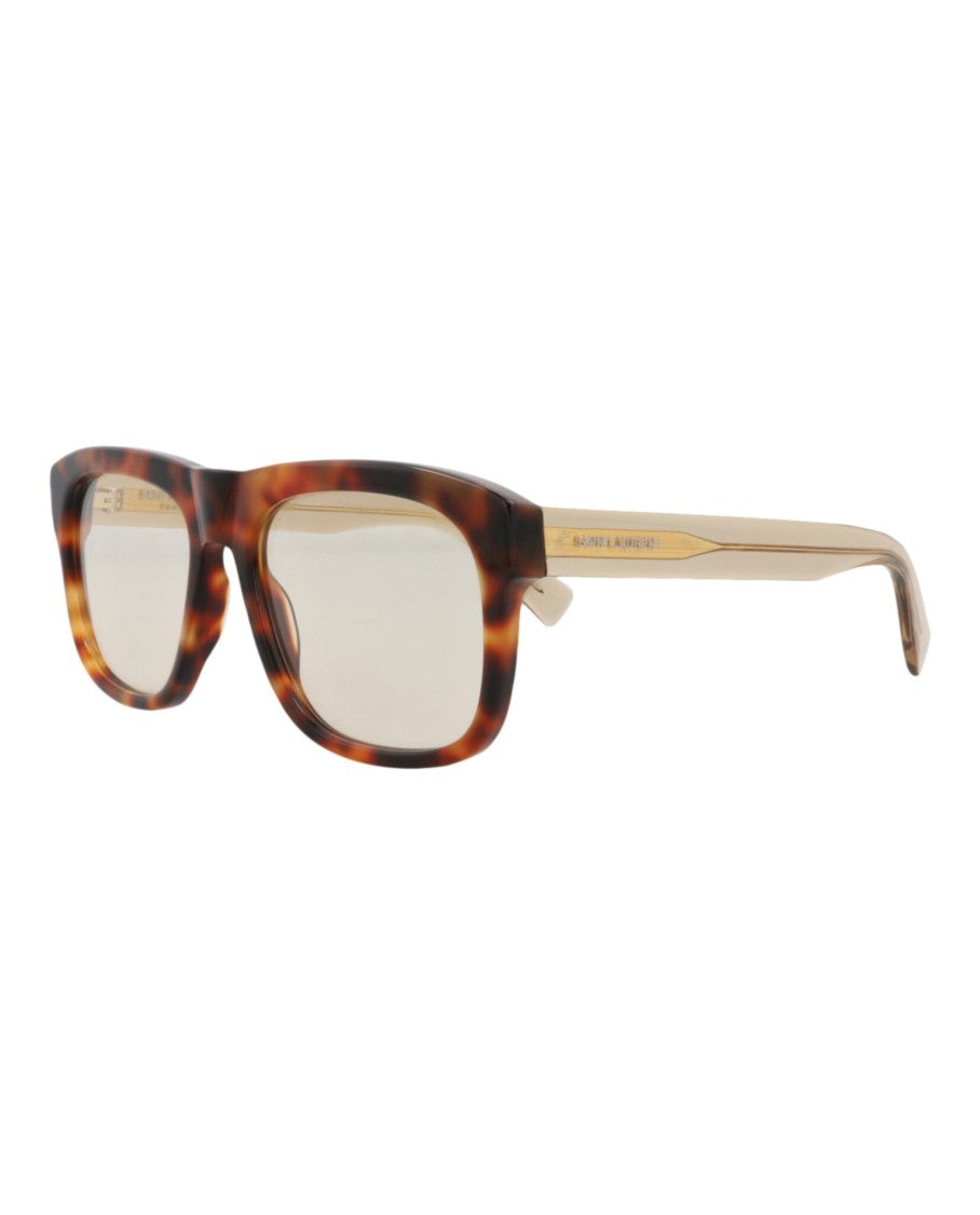 Saint Laurent Square-Frame Sunglasses With Tortoiseshell Pattern And Subtle Branding