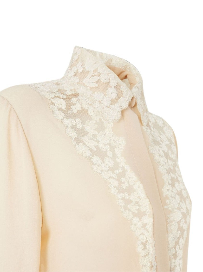 Fendi Sheer Floral Lace Blouse