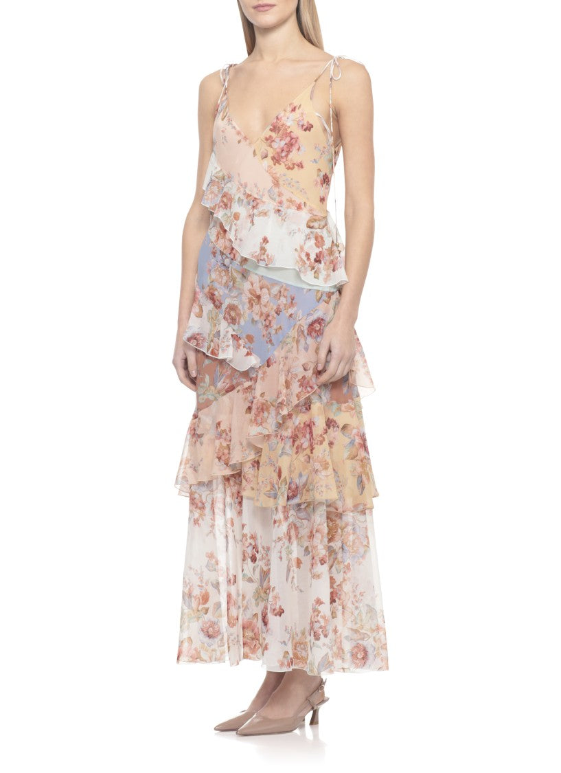 Zimmermann Multicolor Awaken Floral Printed Dress