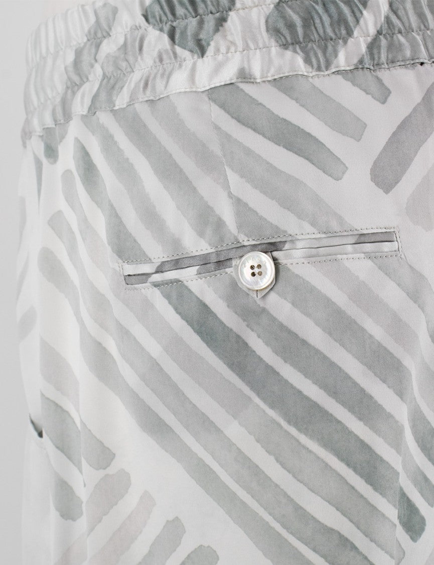 Kiton Tailored Silk Trousers With Elasticated Drawstring Waist