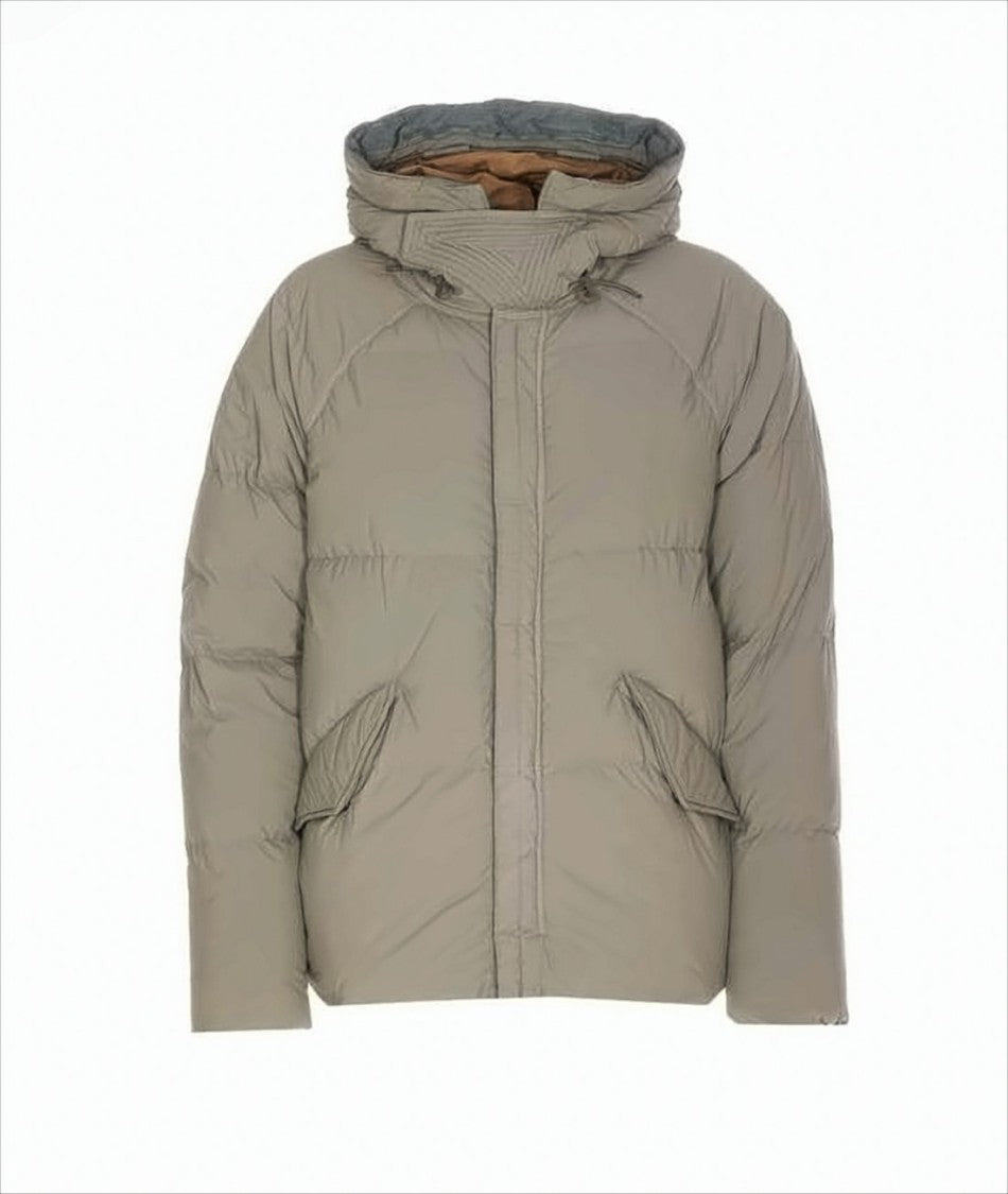Ten C Quilted Down Jacket With High Collar