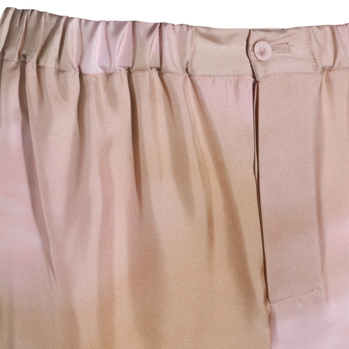 Fabiana Filippi Silk Floral Motif Trousers With Elasticated Waistband