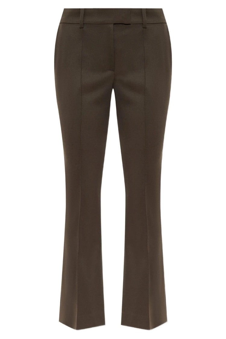 The Attico Tailored Brown Pants With Concealed Closure