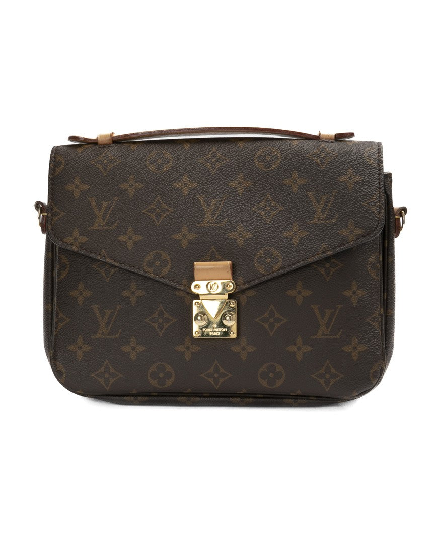 Louis Vuitton Brown Pochette Metis Mm Monogram Canvas Shoulder Bag