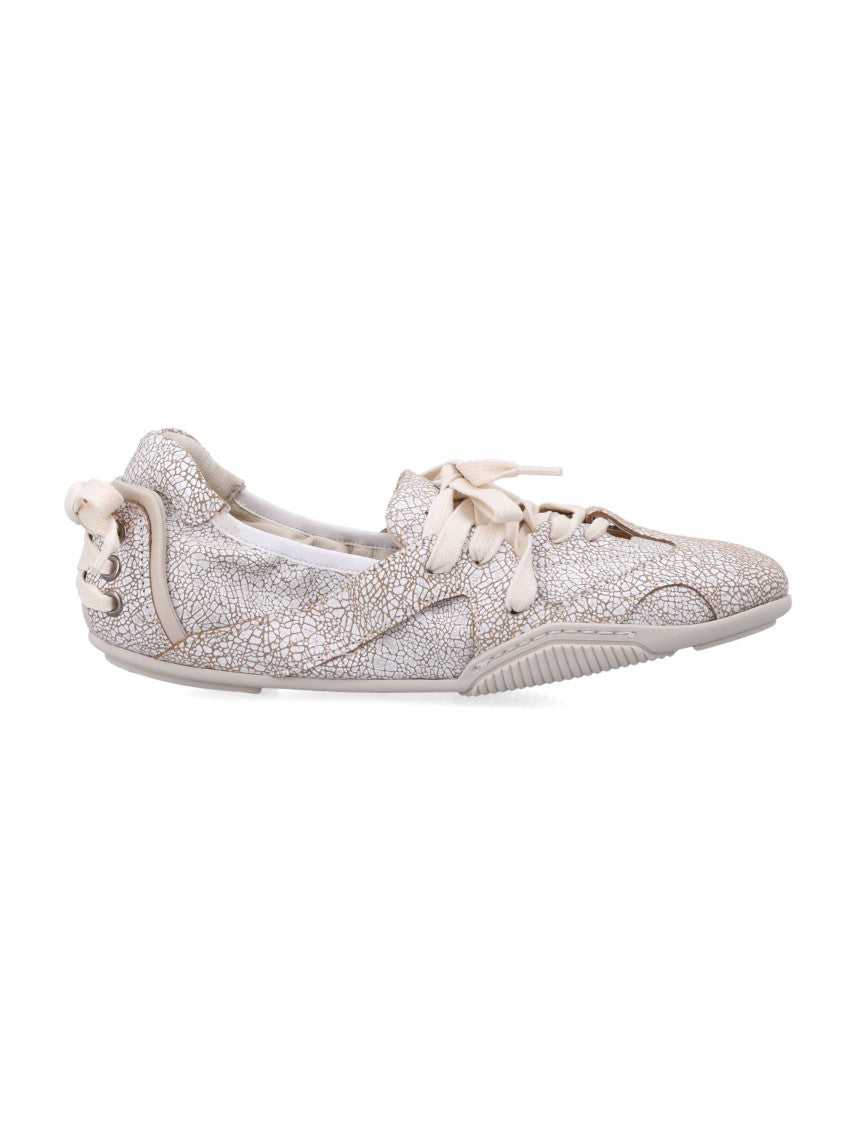 Acne Studios Lace-Up Leather Ballet Shoes