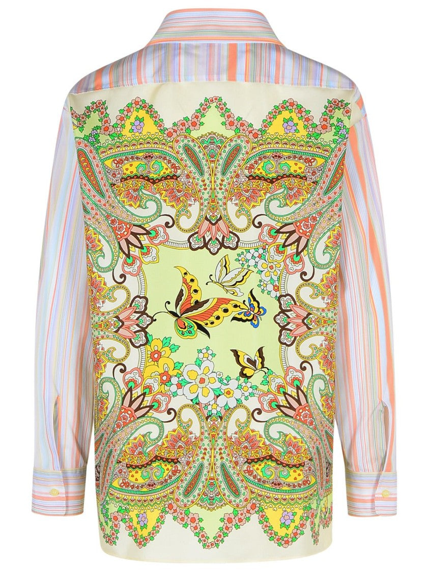 Etro Orange Cotton Shirt