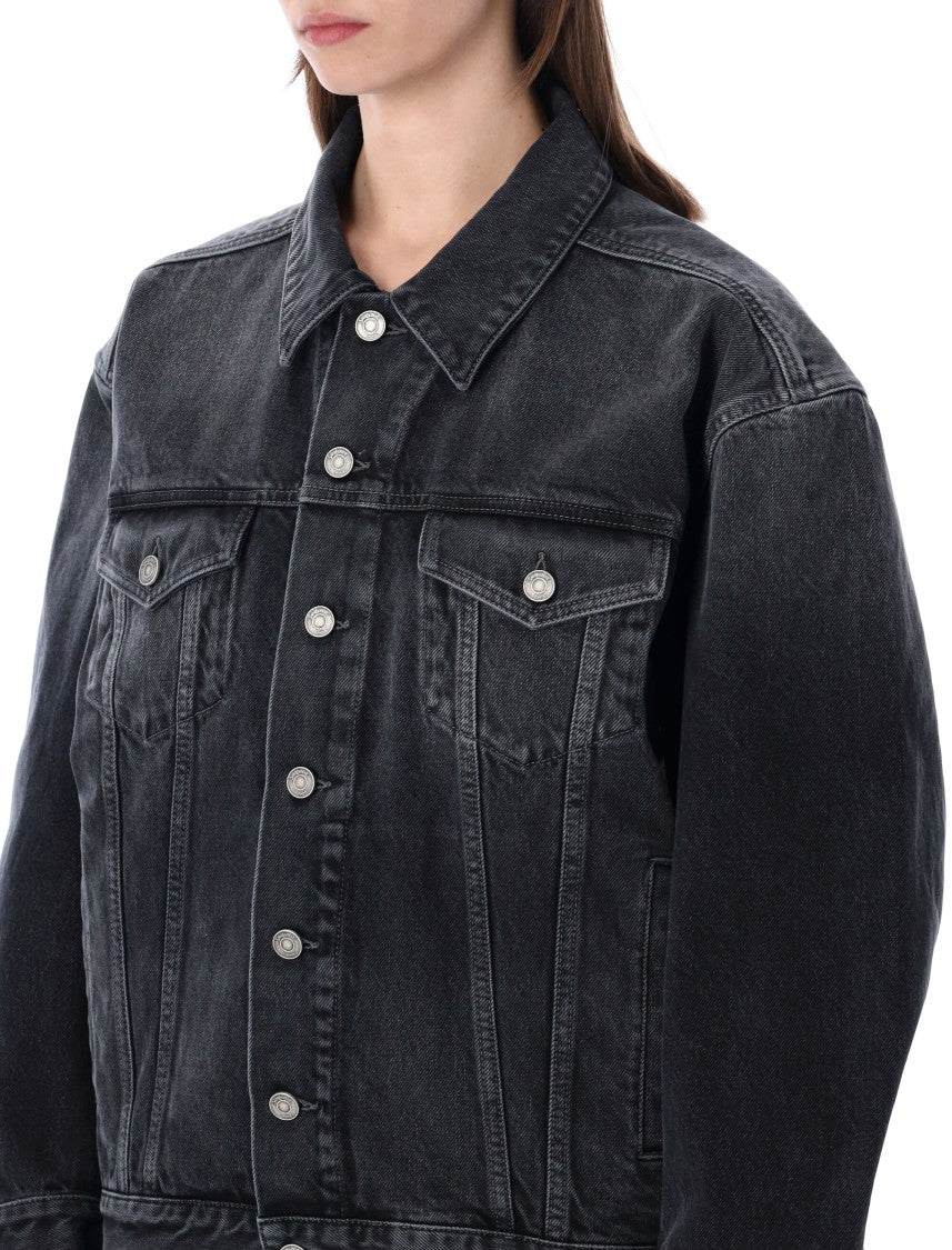 Saint Laurent Oversized 70S Black Denim Jacket