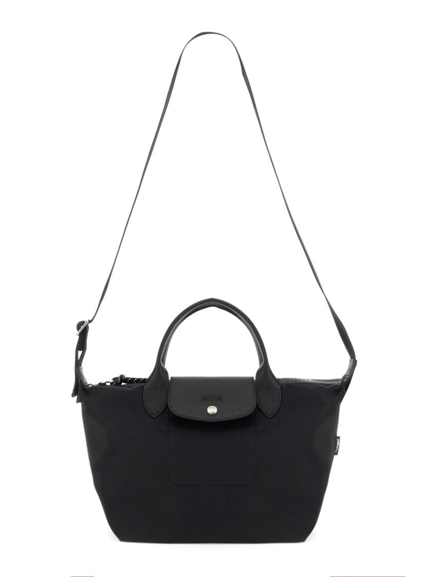 Longchamp Compact Shoulder Bag With Dual Handles And Adjustable Strap