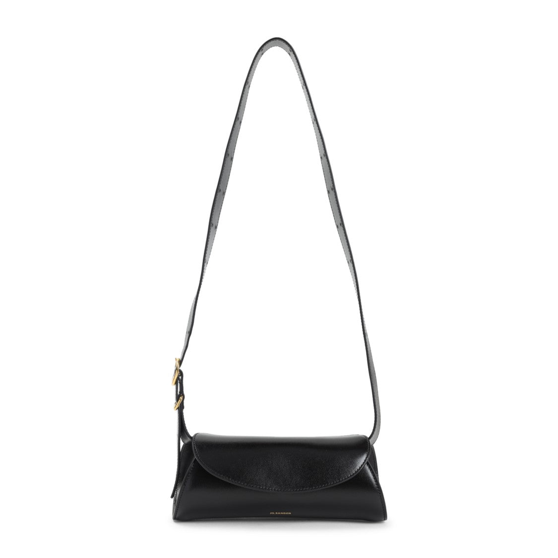 Jil Sander Black Leather Cannolo Mini Bag