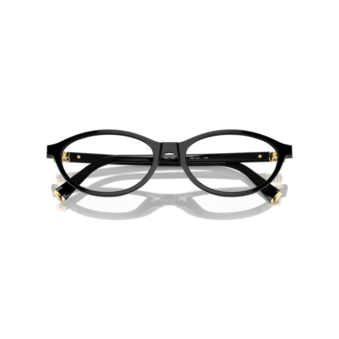 Miu Miu 0Mu 09Xv Oval Black Acetate Eyeglasses