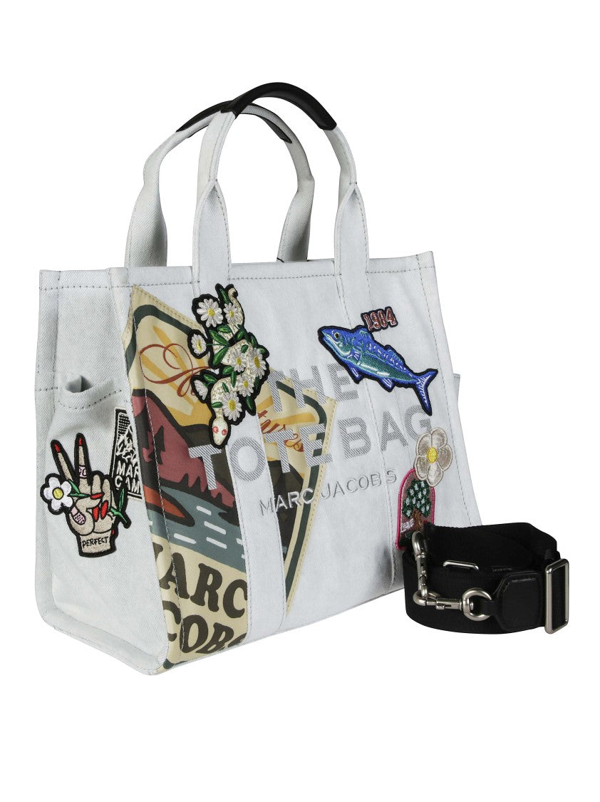 Marc Jacobs The Medium Tote Embroidered Cotton Tote Bag