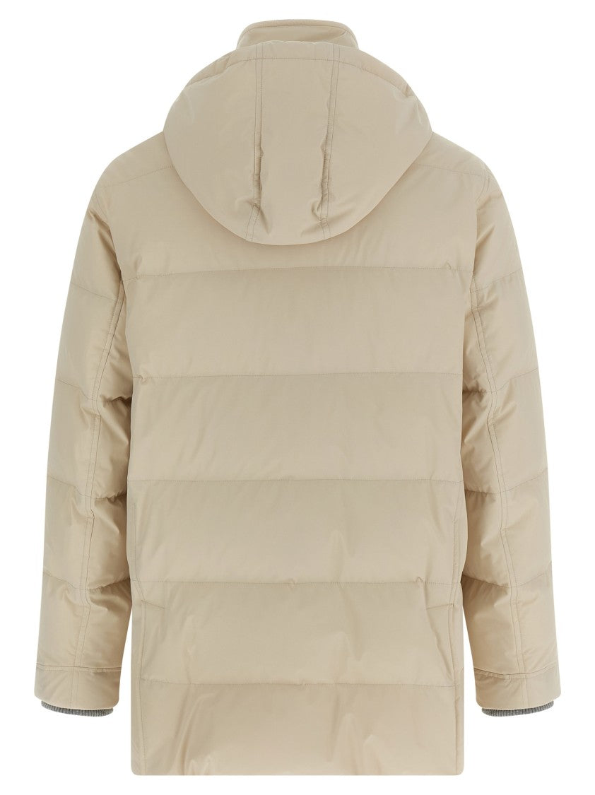 Brunello Cucinelli Knit Insert Down Jacket