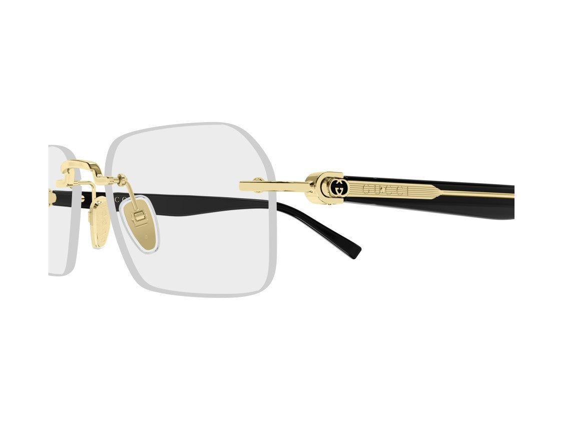 Gucci Gold Gg2260o Rimless Rectangular Eyeglasses