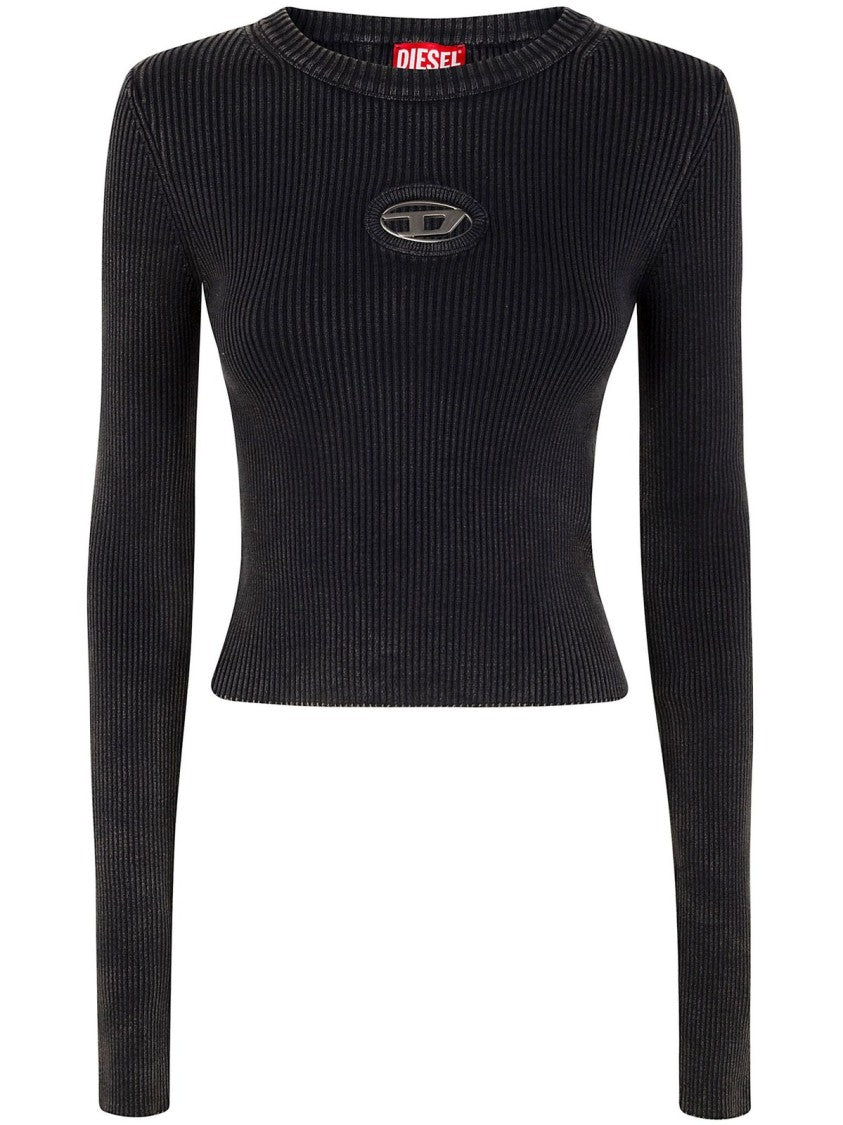 Diesel Fitted Ribbed Knit Sweater