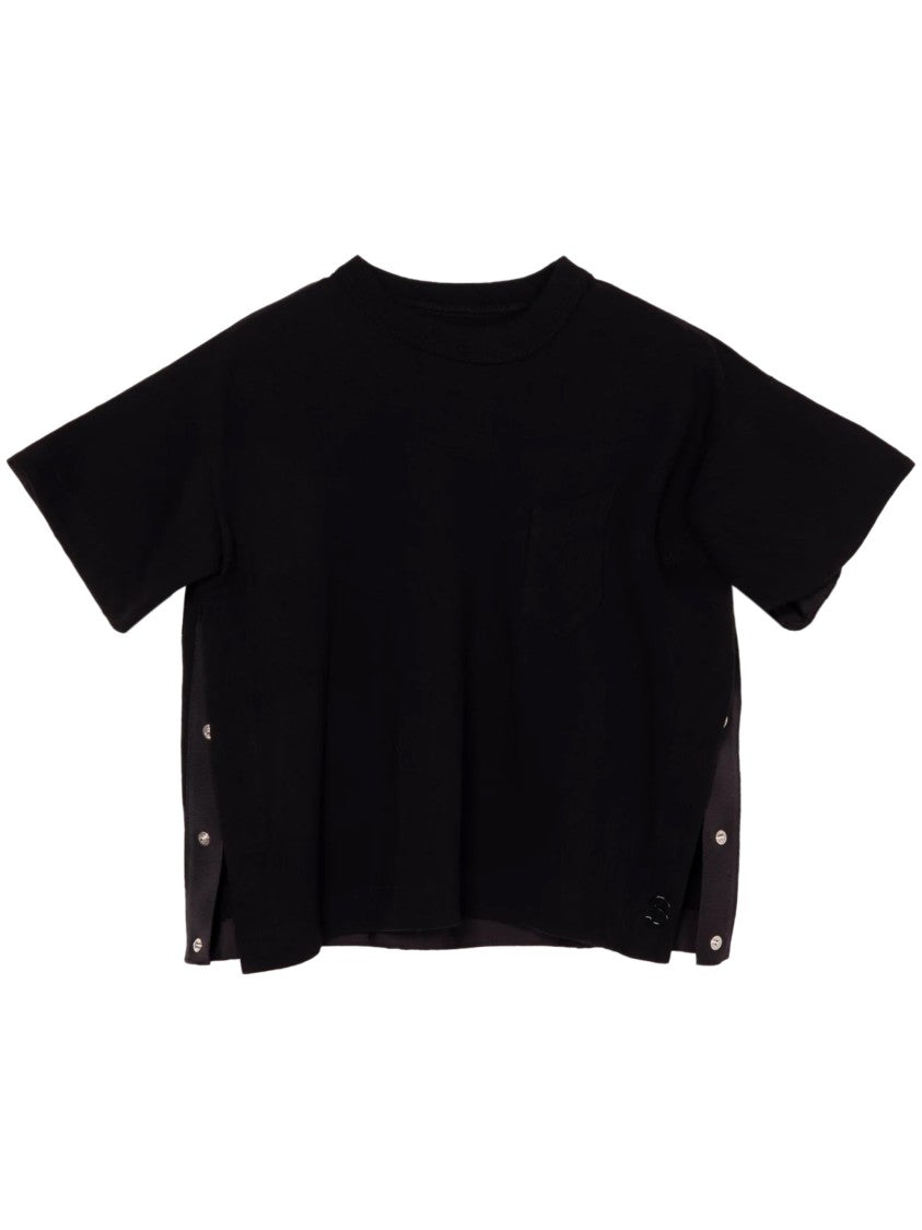 Sacai Black T-Shirt And Polo Set