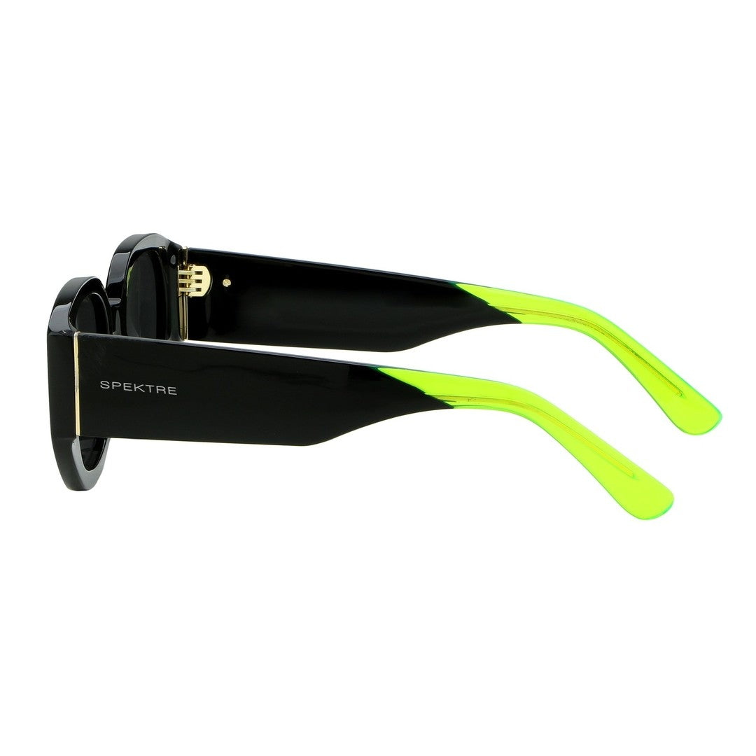 Spektre Rectangular Acetate Sunglasses With Neon Temples