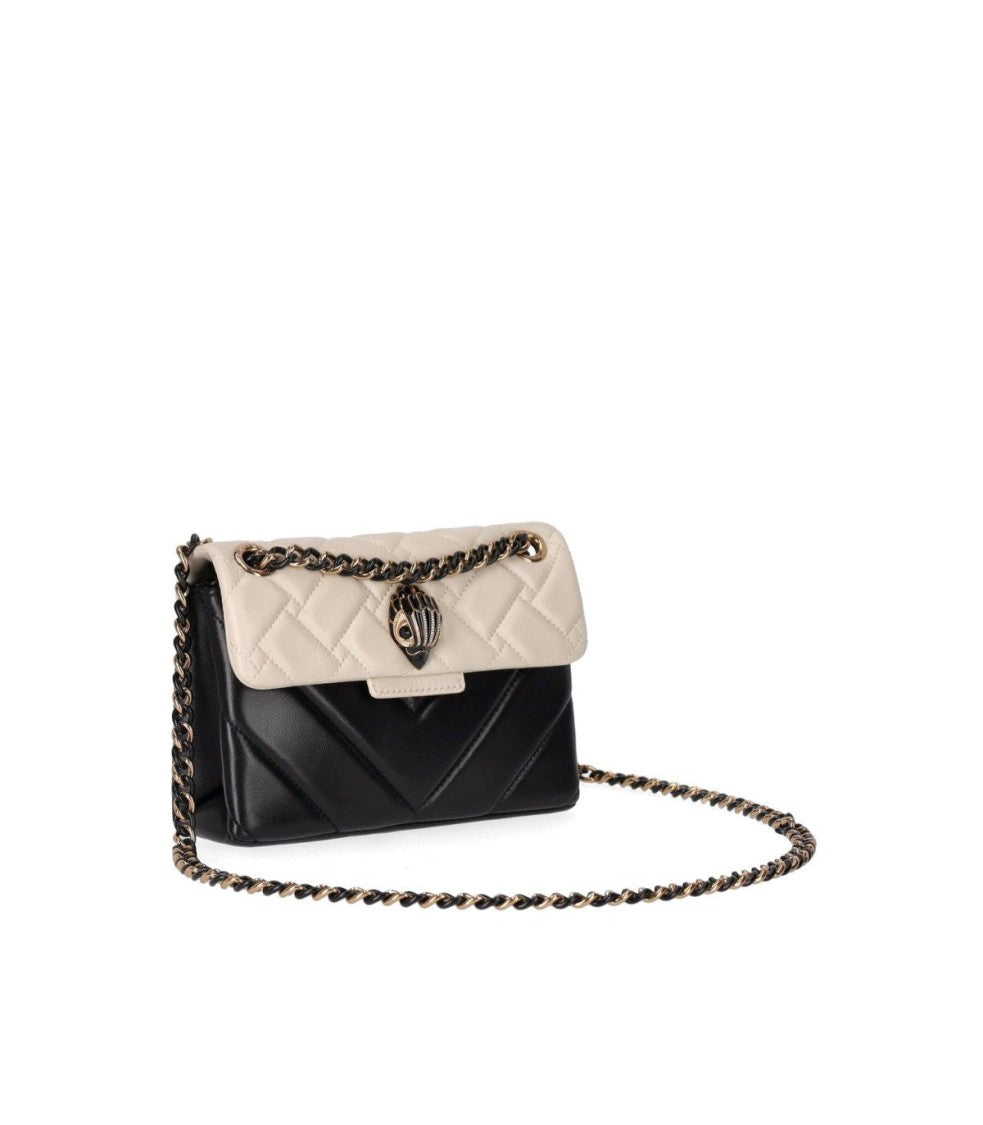 Kurt Geiger Kensington Studs Black White Crossbody Bag