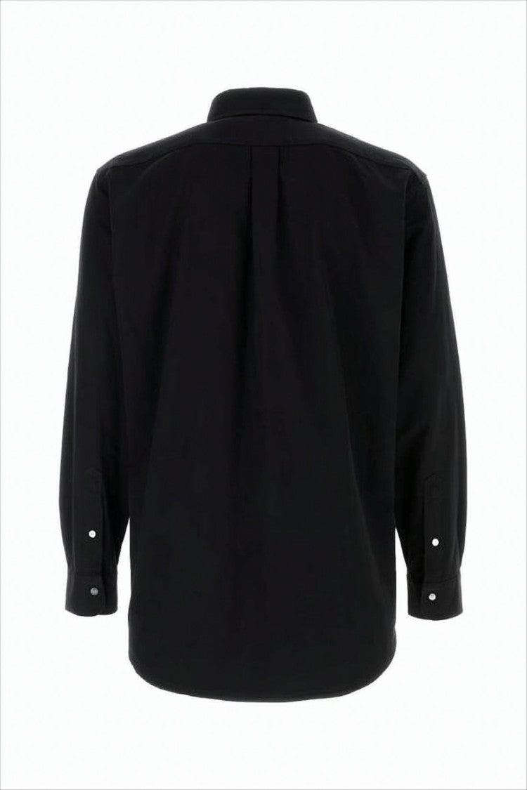 Fendi Minimalist Black Long-Sleeve Button-Down Shirt With Chest Pocket