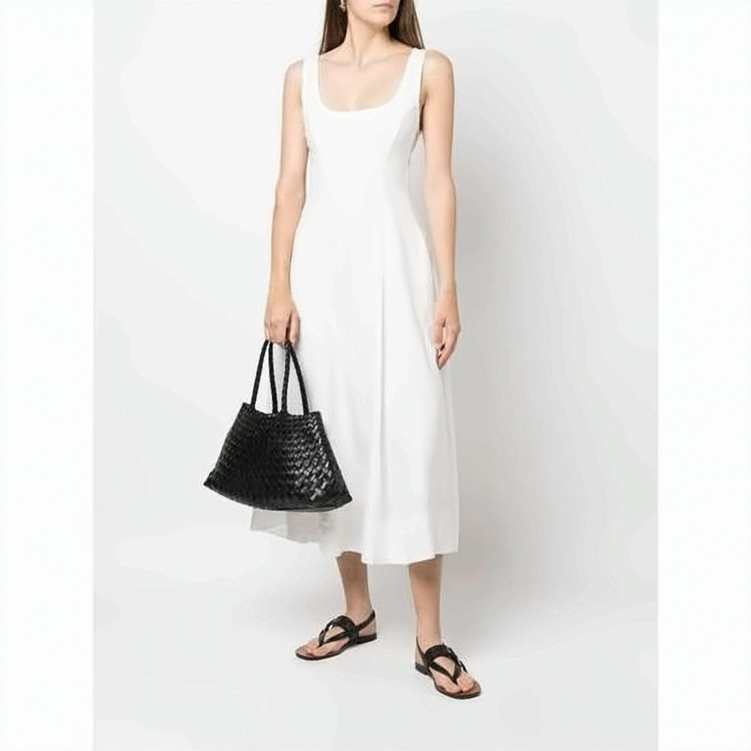 Dragon Diffusion Woven Black Buffalo Leather Tote Bag
