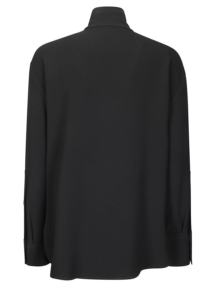 Alberto Biani Shirt With Tie Detail And Crew Neckline