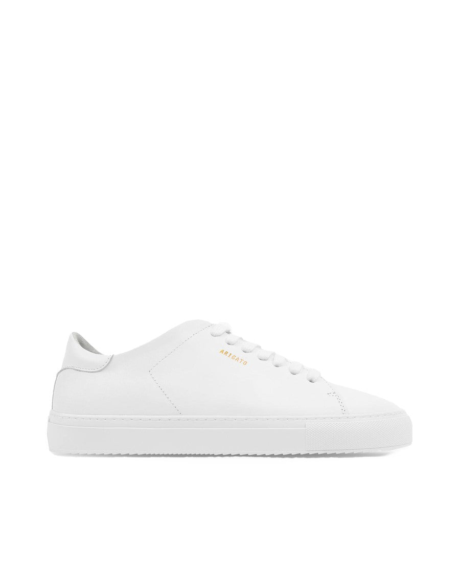 Axel Arigato Clean 90 White Low-Top Sneakers With Gold Logo Detail