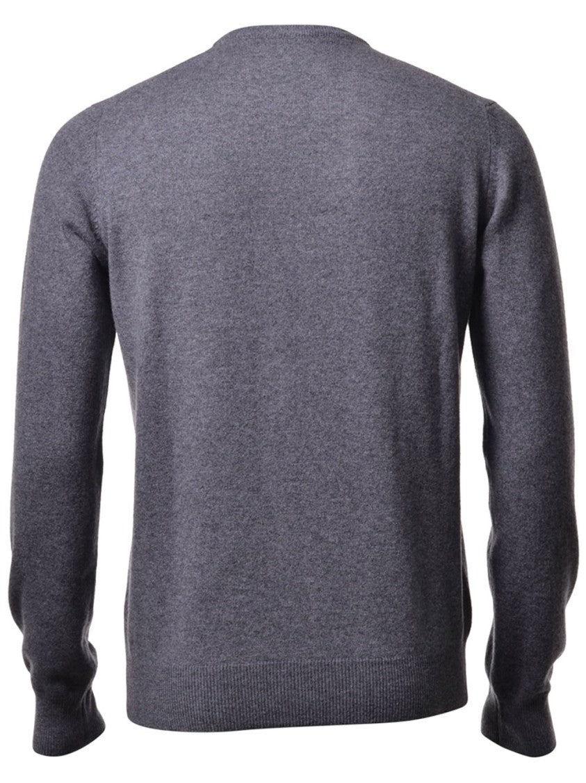 Gran Sasso Heathered Cashmere Crew Neck Sweater