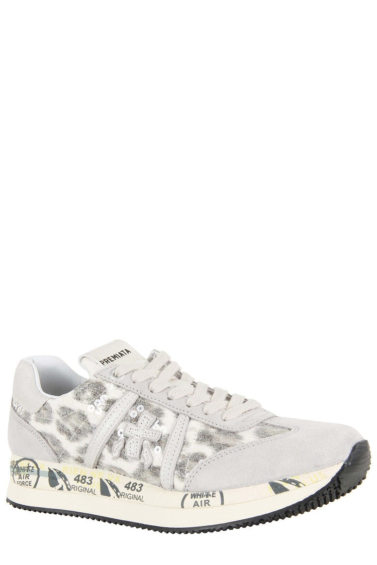 Premiata Low-Top Sneakers With Suede Inserts