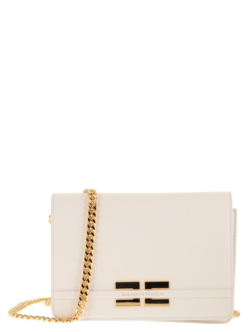 Elisabetta Franchi Compact Leather-Effect Shoulder Bag