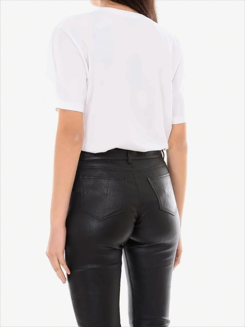 Saint Laurent White Cotton Saint Laurent T-Shirt With Bold Heart Graphic