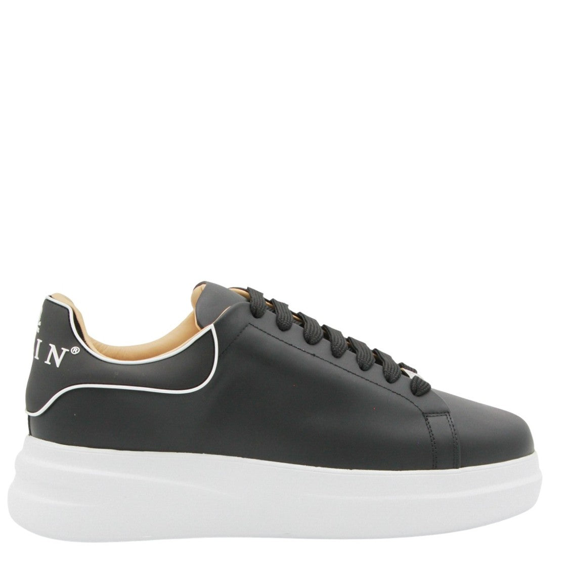 Philipp Plein Black Sneakers With Contrasting White Platform Sole