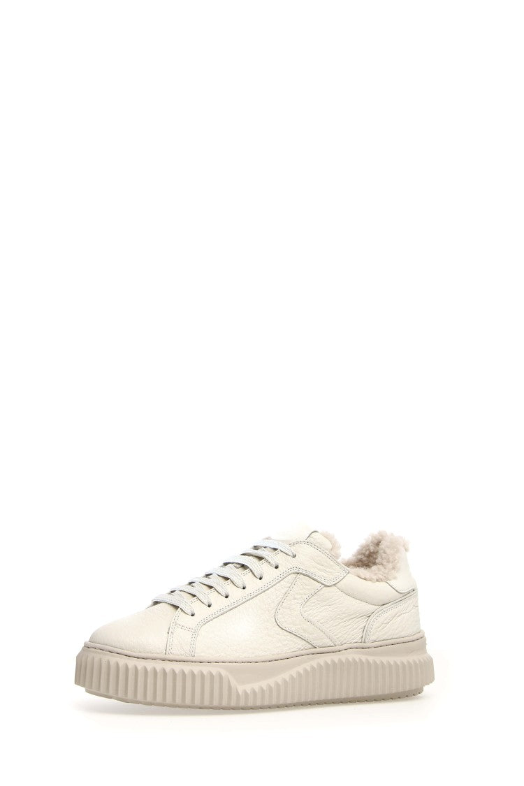 Voile Blanche Calfskin Sneakers Removable Insole Ultra-Light Rubber