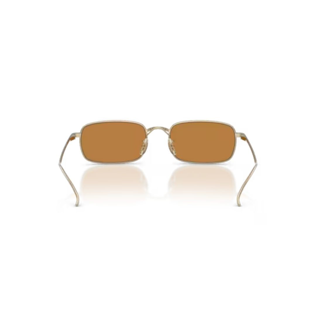 Oliver Peoples 0Ov1364st Rectangular Titanium Sunglasses With Warm Brown Lenses