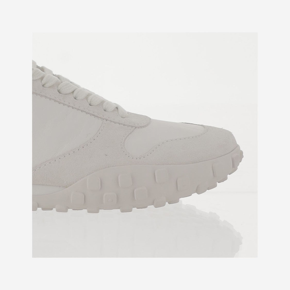 Jil Sander Satin-Effect Nylon Sneakers With Suede Trim And Rubber Sole