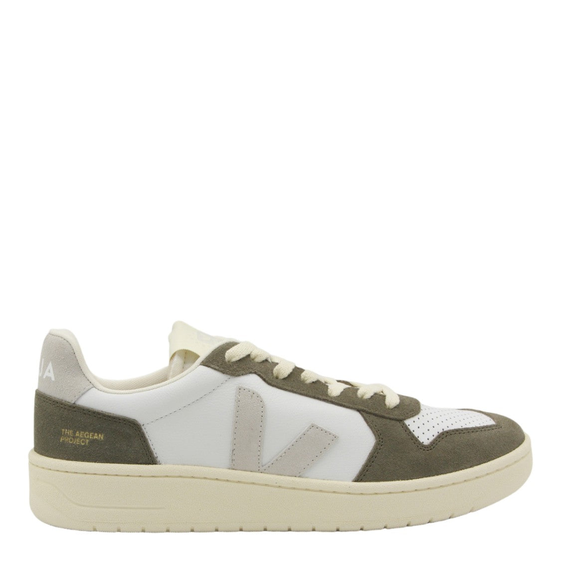 Veja Low-Top Sneakers With Olive Green Suede Overlays