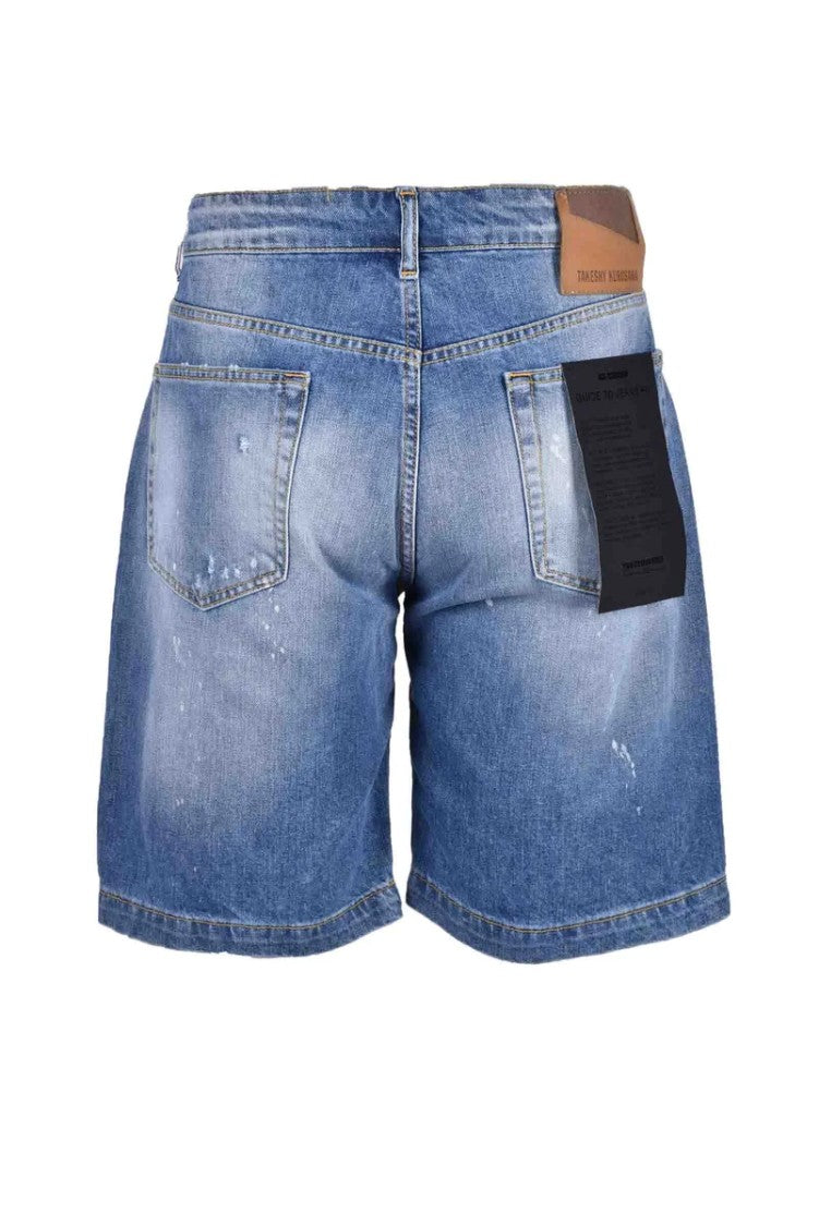 Takeshy Kurosawa Classic Denim-Inspired Cotton Shorts