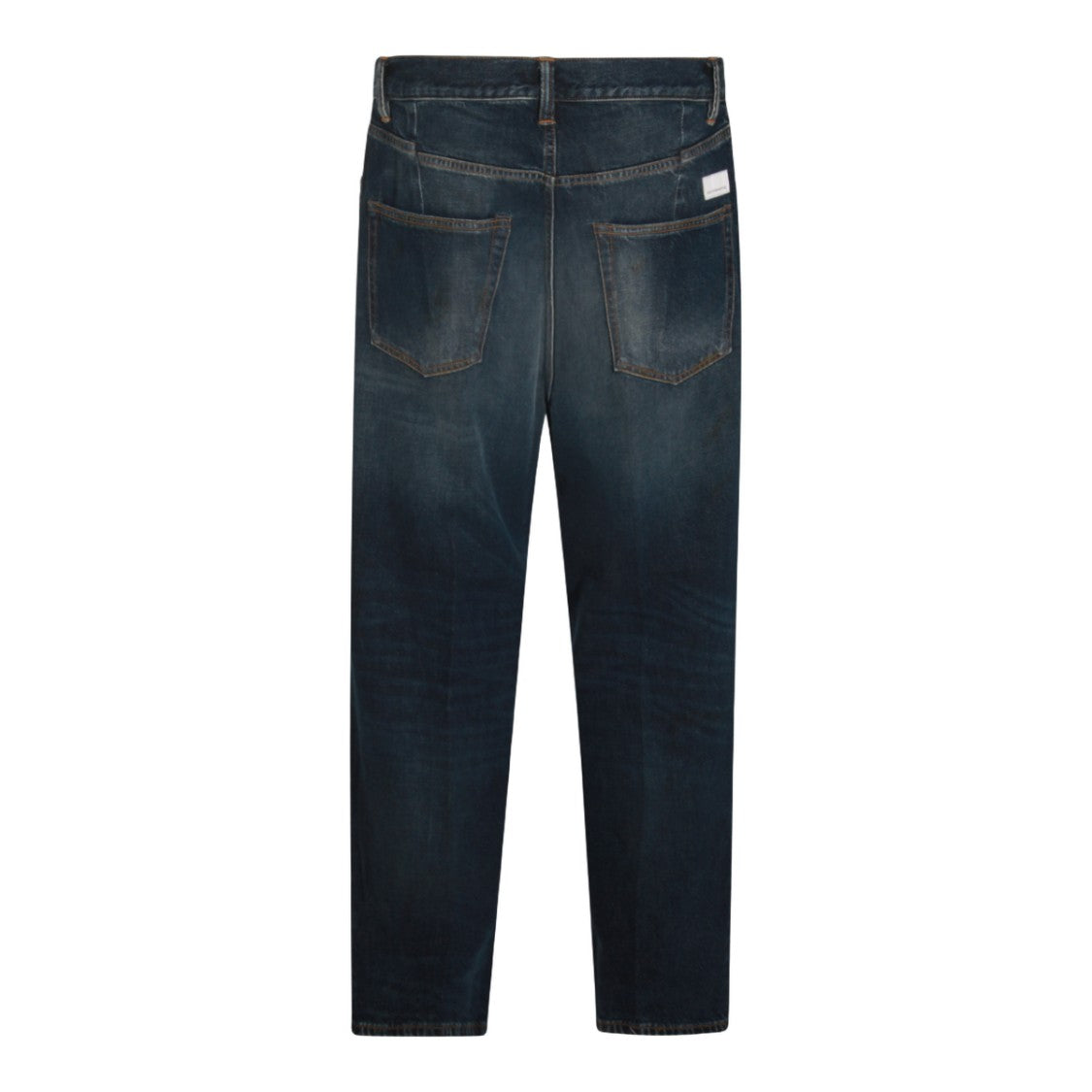 Nine In The Morning Straight-Leg Blue Jeans With Distressed Details