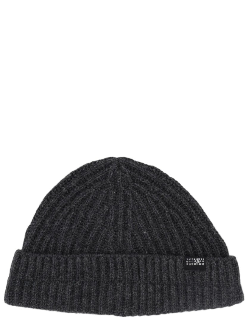 Mm6 By Maison Margiela Ribbed Knit Wool-Blend Beanie