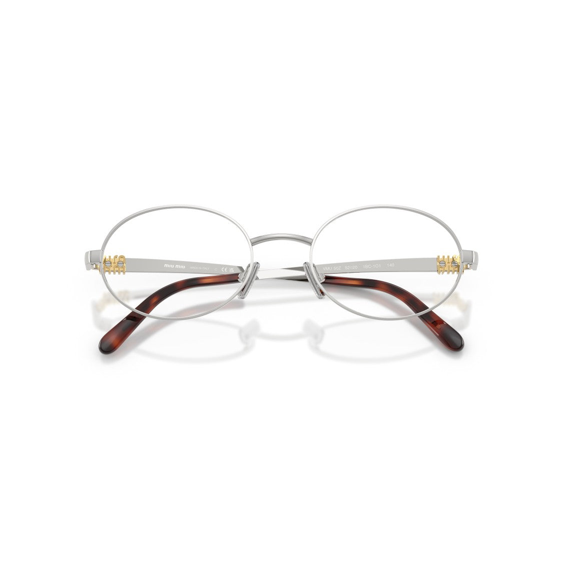 Miu Miu 0Mu 50Zv Oval Metal Sunglasses