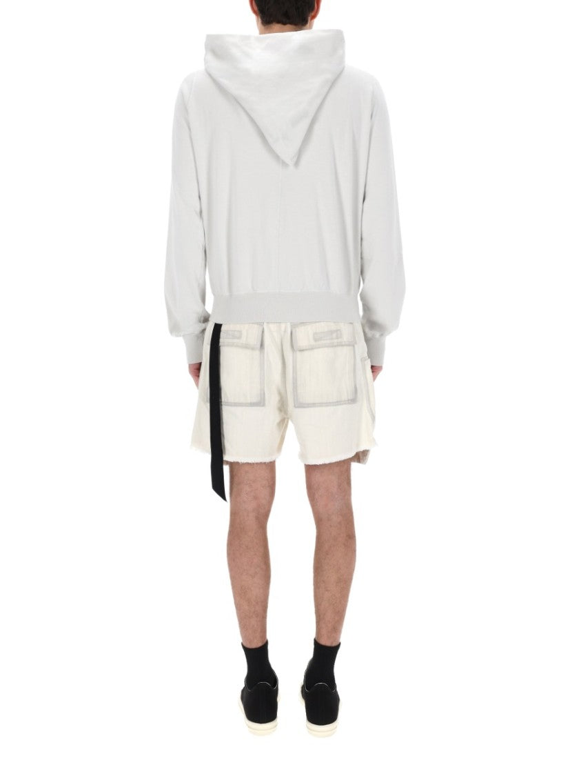 Drkshdw By Rick Owens Neutrals Mountain High Structured Collar Hoodie