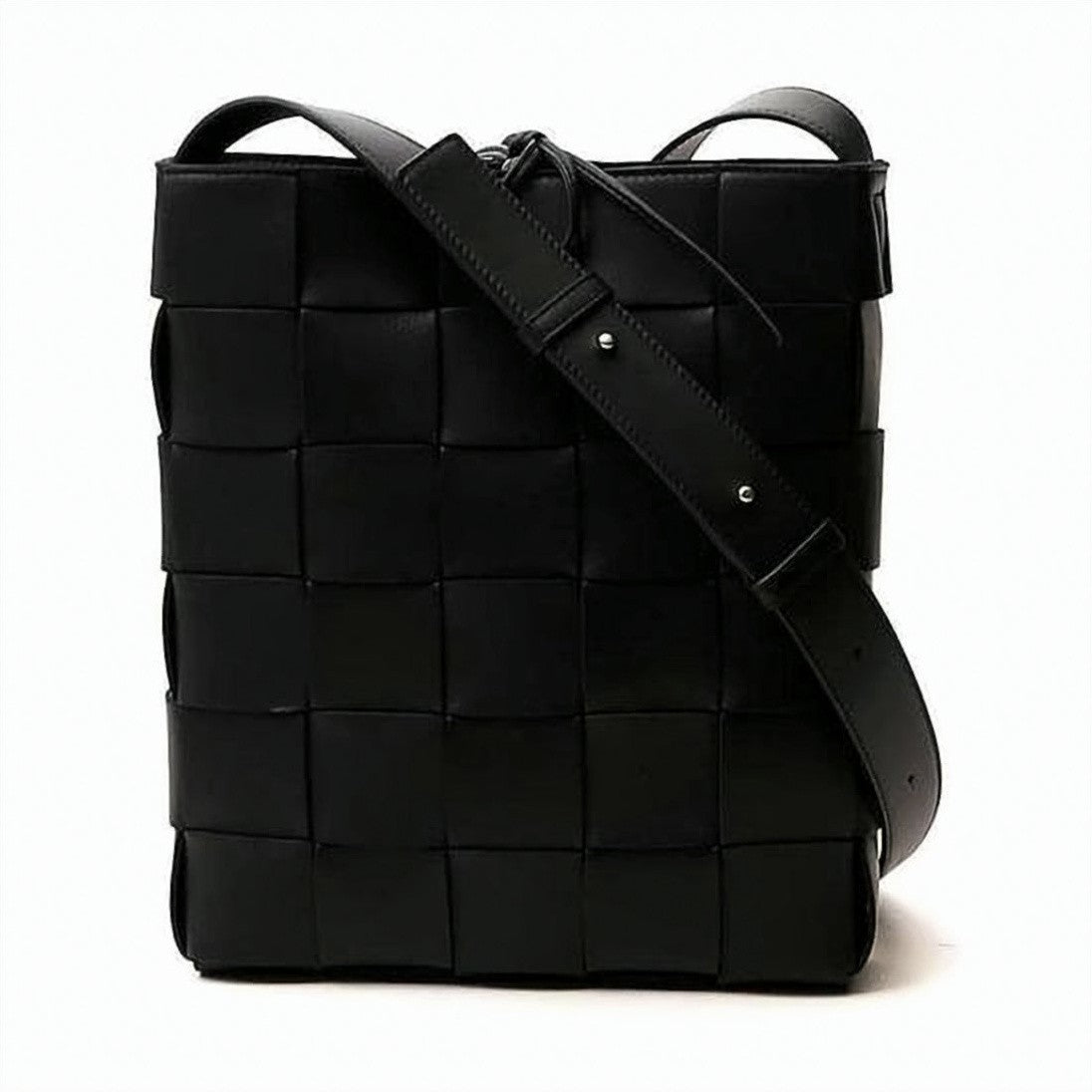 Bottega Veneta Woven Pattern Lambskin Leather Shoulder Bag