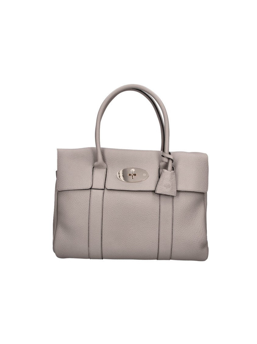 Mulberry Structured Handbag With Metallic Turn-Lock Closure