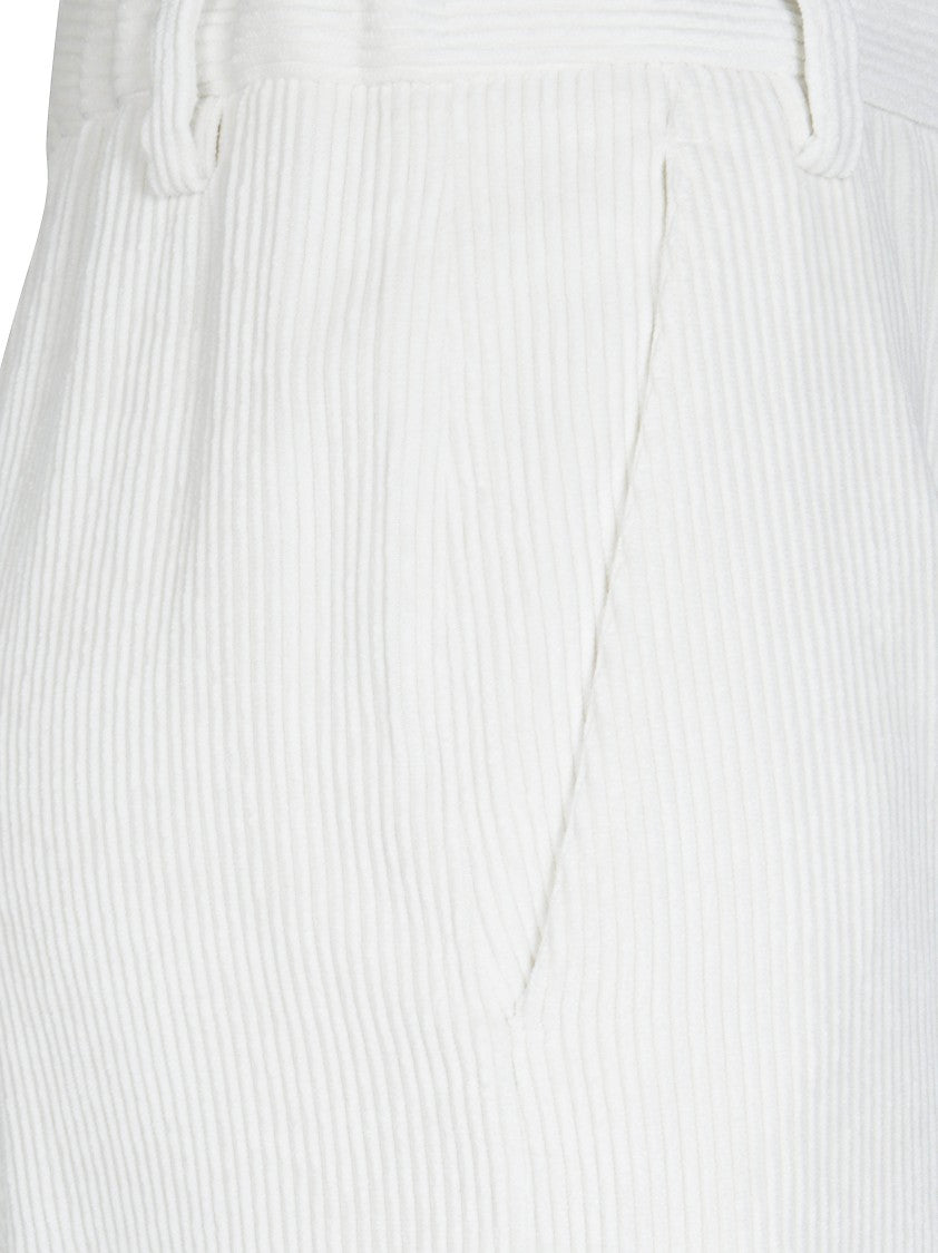 Herno High-Waisted Ribbed Straight-Leg Pants