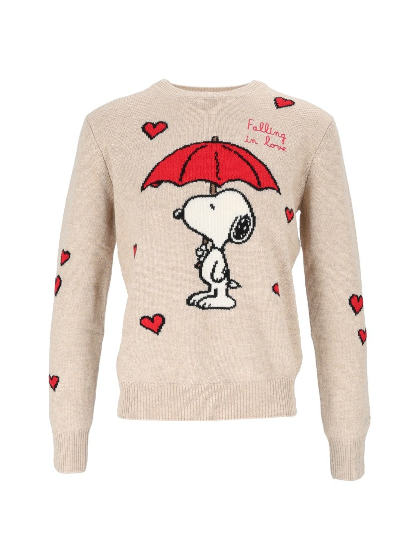 Mc2 Saint Barth New Queen Snoopy Falling Love Embroidered Sweater
