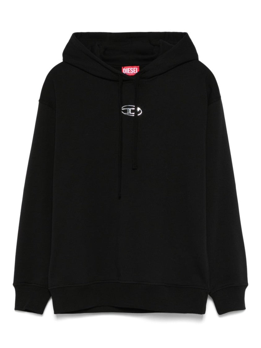 Diesel Relaxed Fit Black Cotton Sweatshirt