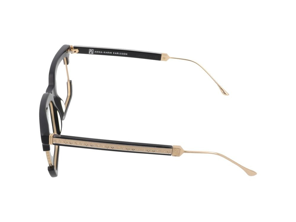 Anna-Karin Karlsson Oversized Gold Accent Square Frame Eyeglasses