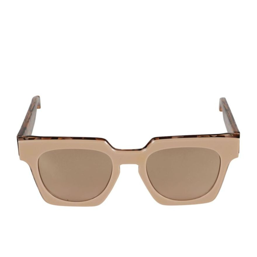 Kador Tanya Bold Square Frame Sunglasses With Glossy Beige