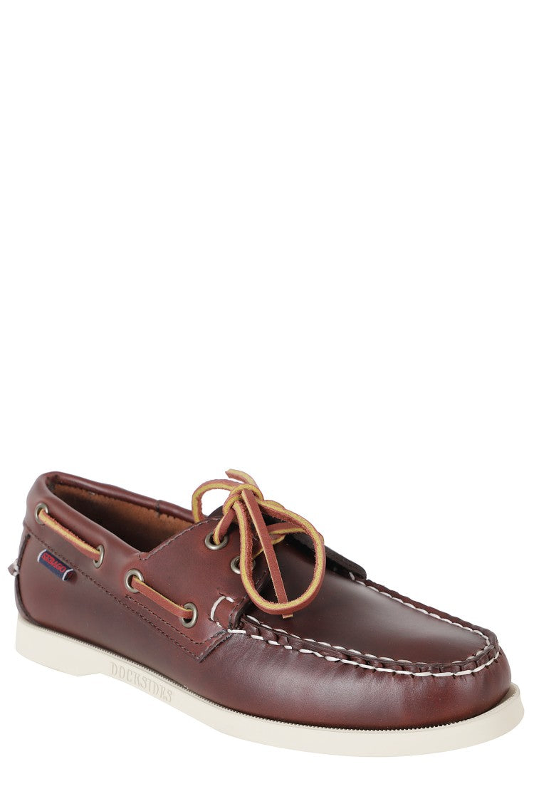 Sebago Brown Docksides Portland Waxed Leather Loafers