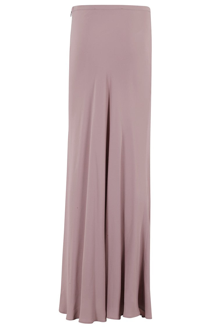 Federica Tosi Flared Hem Crepe De Chine Maxi Skirt