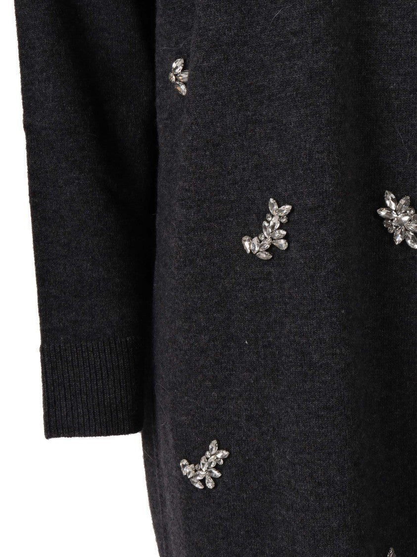 Ermanno Scervino Fitted Knit Midi Dress With Textured Pattern