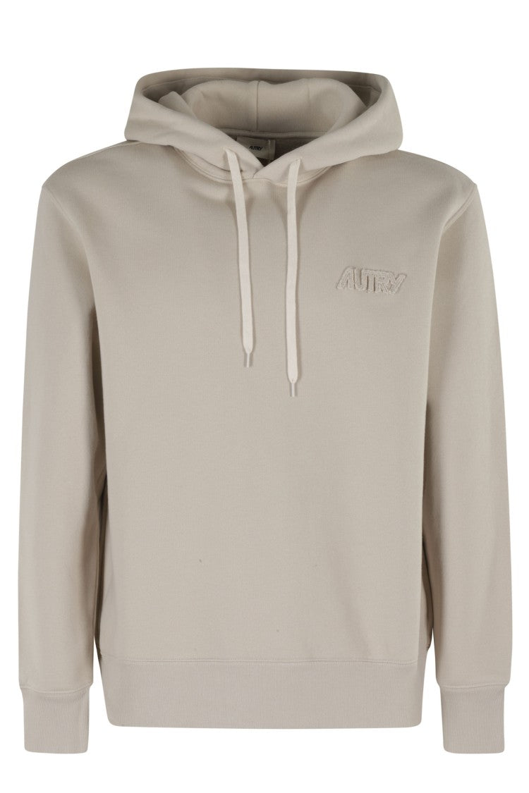 Autry Drawstring Hooded Sweatshirt With Subtle Logo